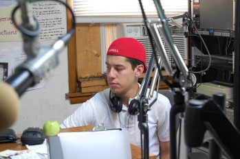 Jordan Gremli '08 at WVBR-FM radio in Ithaca
