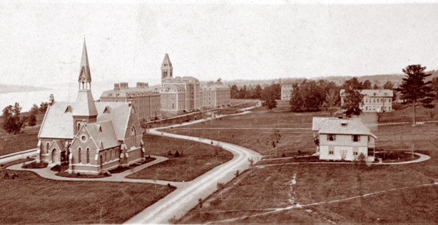 View of Cornell's campus in the 1880s