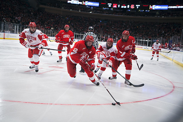 Cornell Big Red Hockey action shot