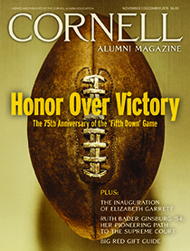 Cover of Cornell Alumni Magazine's November/December 2015 issue