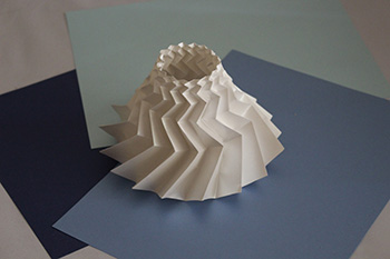 Origami forms that were part of the design for Lea Freni's 'Fibonacci skirt.'
