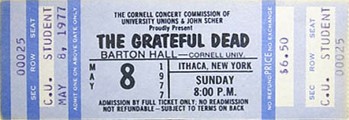 Image of Grateful Dead concert ticket