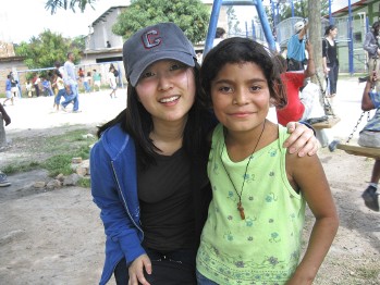 Jane Rhyu with Honduras orphanage resident