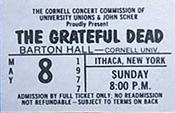 Image of Grateful Dead concert ticket