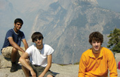 Kessler fellows Baskhar Garg, Joey Zwicker and Thomas Murray at Yosemite
