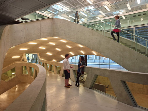 Interior view of the completed Milstein Hall