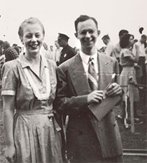 Priscilla Okie Alexander and Walter Witcover Scheinman on Spring Day 1946