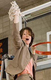 women's basketball head coach Dayna Smith at the 2008 NCAA tournament