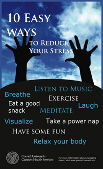 10 Easy Wasy to Reduce Your Stress poster
