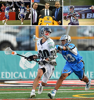 Cornell lacrosse players collage