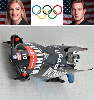Olympic bobsled team hopefuls collage