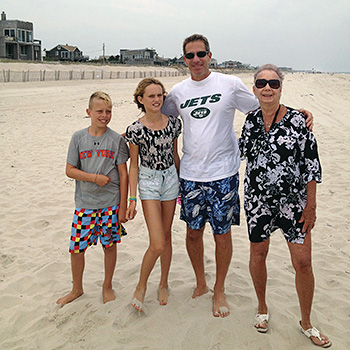 David Russekoff and family on Fire Island