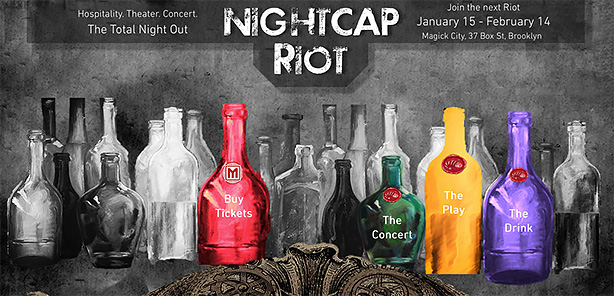 'Nightcap Riot' website screenshot