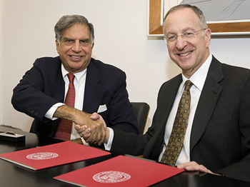 Ratan Tata and David Skorton