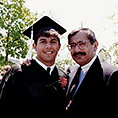 Edward Estrada '94 with his father, Robert K. Estrada, at graduation