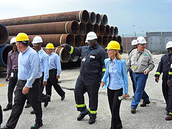 Jean Baderschneider with ExxonMobil in Nigeria