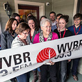 ribbon cutting for WVBR's new home in Collegetown