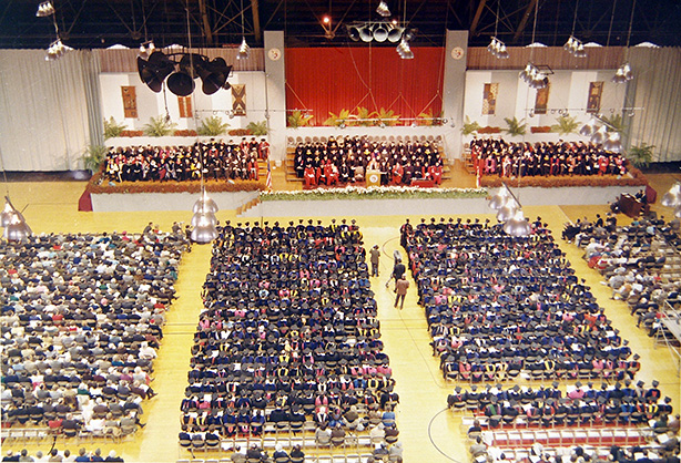 1965 Commencement ceremony in Barton Hall