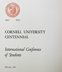 Program cover for International Conference of Students, 1965
