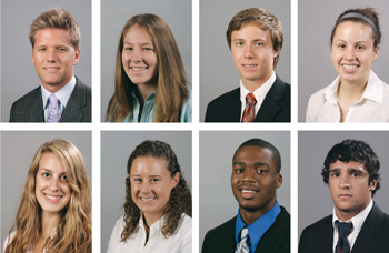 Eight student athletes