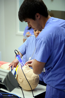 new resident physicians practice intubation at ABIA