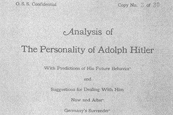 cover of psychological profile on Adolf Hitler