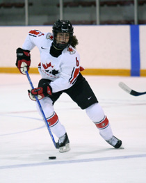 Rebecca Johnston plays for Team Canada