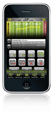 Pre Play Sports Football app on iPhone