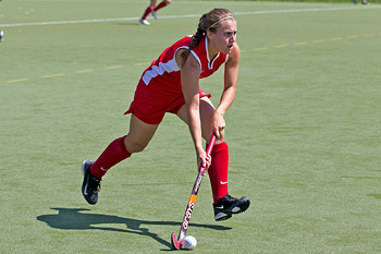Kat DiPastina in action on the field