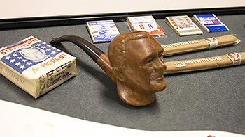 FDR pipe and other political campaign items
