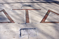 Plaque removed from sidewalk outside Delta Tau Delta house
