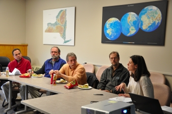 Wendy Wolford leads an Atkinson Center topical lunch discussion on global development