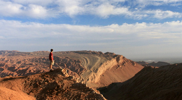 Chris Donaldson looks out over the Flaming Mountains, China