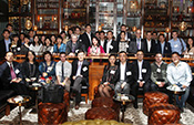 Alumni and friends at reception in Shanghai