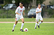 Atticus DeProspo on the field for Big Red mens soccer