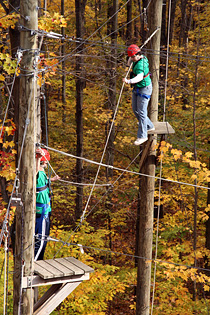 Students on the Hoffman Challenge Course