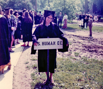 Suzi Annis Hileman at Cornell Commencement 1973