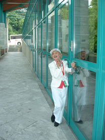 Ellen Albertini Dow on campus in 2005