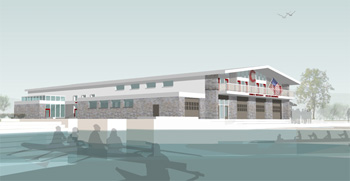 Sketch of renovated boathouse