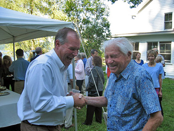 M.H. Abrams with former football coach Jim Knowles in 2007
