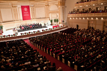Weill Cornell commmencement at Carnegie Hall 2009