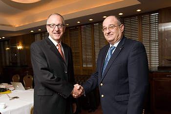 Cornell President David Skorton and Technion President Peretz Lavie