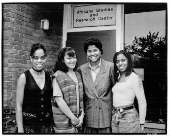 Students in front of Africana Center in 1994