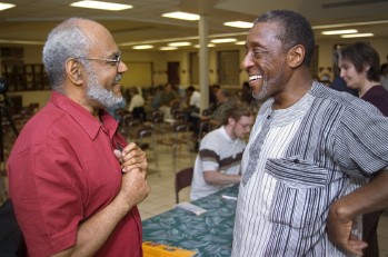 Civil rights veteran activist Robert Moses with Cornells James Turner, emeritus professor and former director of the Africana Studies and Research Center