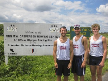 Chris Frendl '10, Mike Rossidis 09 and Drew Baustian '10 in Racice, Czech Republic
