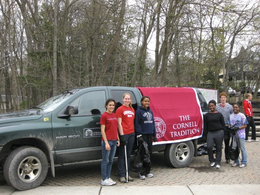 Cornell Tradition fellows team up to clean Cascadilla Gorge