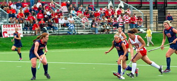 Cornell's field hockey team plays University of Virginia in 2010