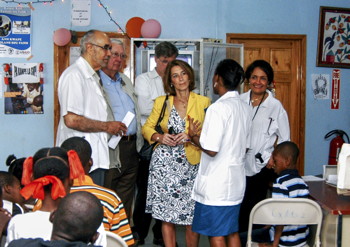 Dr. Laurie Glimcher at GHESKIO in Port-au-Prince, Haiti