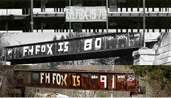 F.H. Fox birthday banners