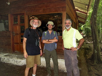 Mark Gibian, Peter Gerakaris and Kevin Johnston at El Mirador Project camp